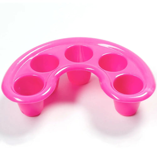 Bandeja para dedos de manicure rosa