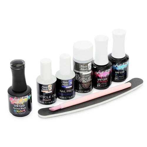 Kit Inicial de Verniz Gel - Preto Sério