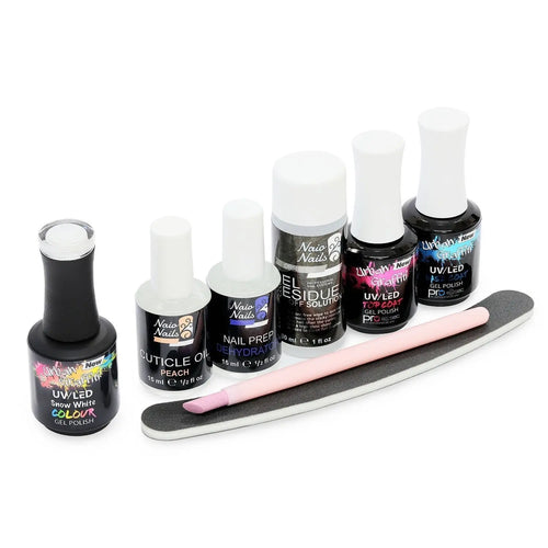 Kit Inicial de Verniz Gel - Branco Neve