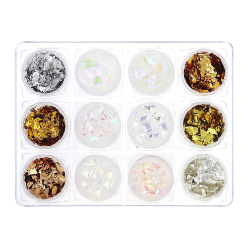 Conjunto de Glitter - NGS-012 - Mylar Iridescente e Metálico