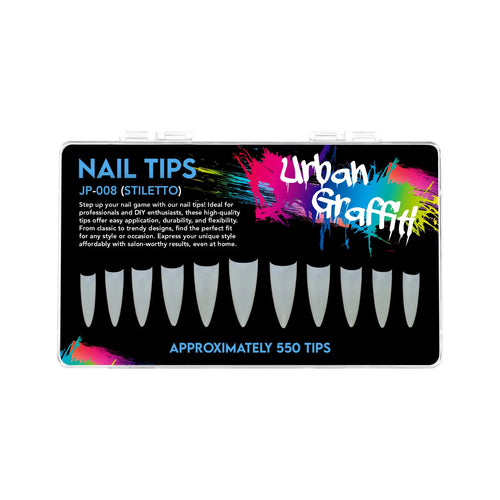 JP-008 Pontas de Unhas Stiletto - Natural - 550