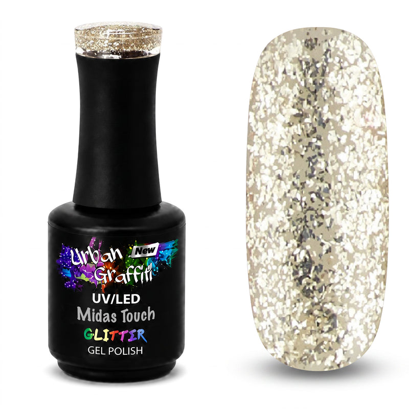Midas Touch - UGGP-A0914 Verniz Gel Glitter Dourado Graffiti Urbano 15ml