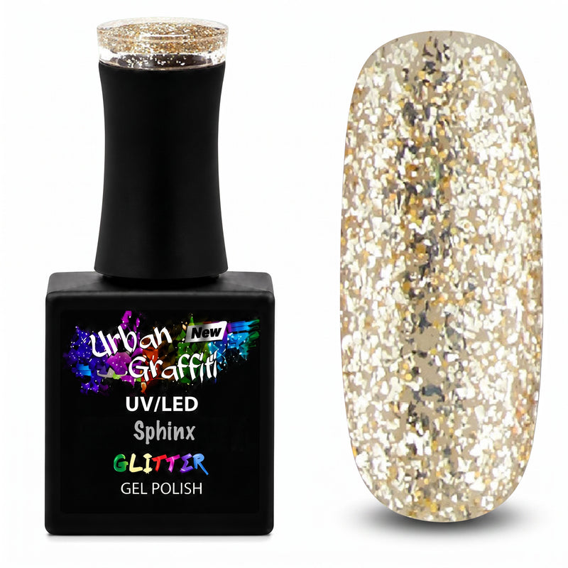 Sphinx - UGGP-A0917 Urban Graffiti - Verniz Gel Glitter Denso Dourado - 15ml