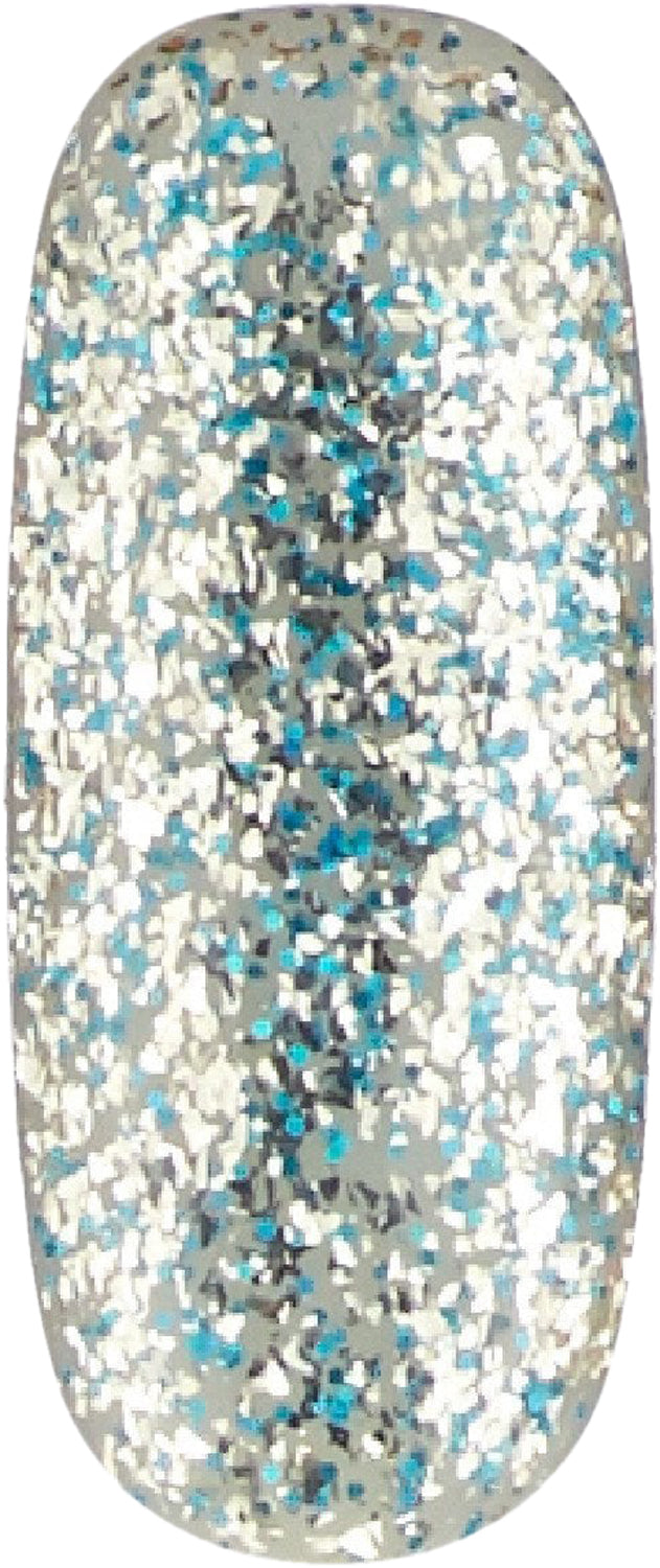 Winter Waterfall - UGGP-A0912 Verniz Gel Glitter Azul e Prateado Urban Graffiti 15ml