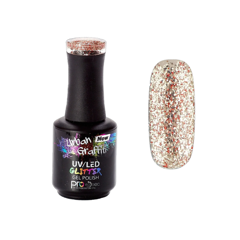 Tinsel Town - UGGP-A0913 Verniz Gel Glitter Dourado e Vermelho Urban Graffiti 15ml