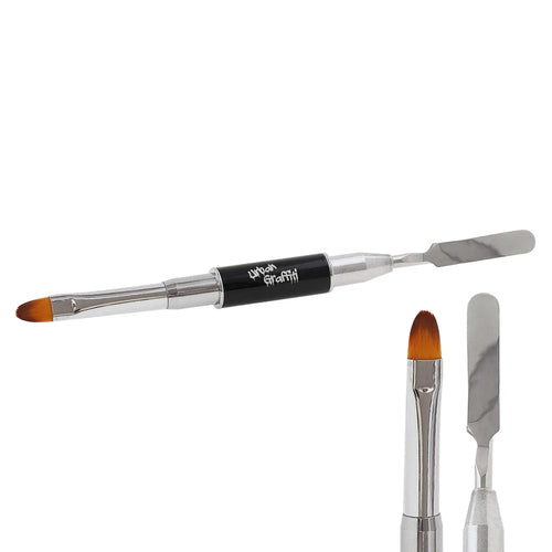 Urban Graffiti Acrygel Dual Tool e Espátula com Pincel. Domine as suas aplicações de gel híbrido com a solução 2 em 1 definitiva.